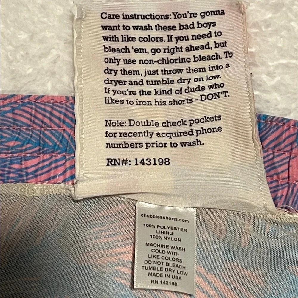 Chubbies Pink and Blue palm‎ fronds 6